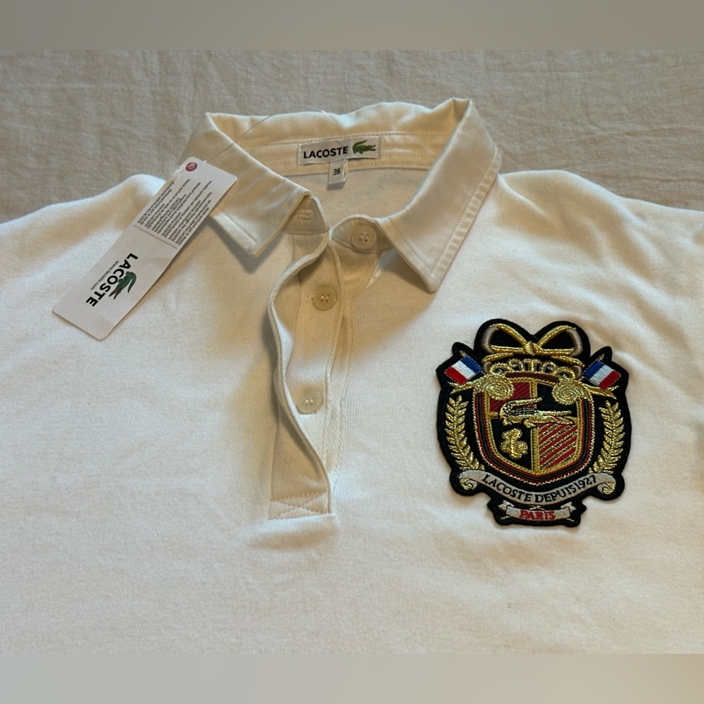 Lacoste Polo - Size 36 - NEW WITH TAGS - Crest patch - Excellent condition